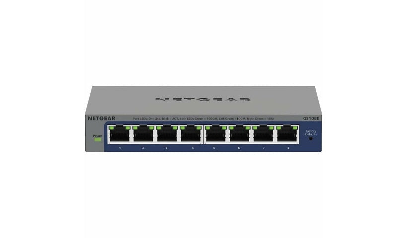 Netgear GS108E-400NAS 8-Port Gigabit Plus Switch, Desktop