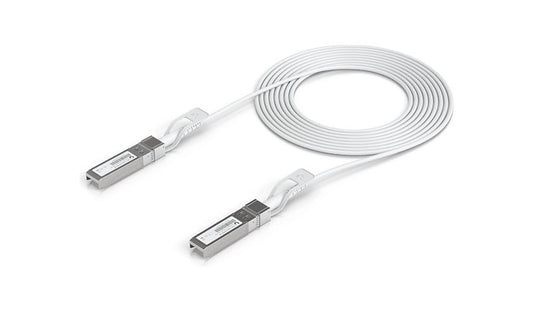 Ubiquiti UniFi 3m (10ft) 25GBase SFP28 to SFP28 Direct Attach Cable, White, UACC-UPLINK-SFP28-3M