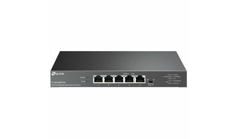 TP-Link TL-SG105PP-M2 5-Port 2.5G Desktop Switch, 4x PoE++, 123W