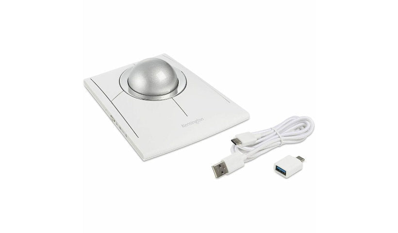 Kensington SlimBlade Pro EQ Trackball Wired Wireless White K72084NA 3 Year