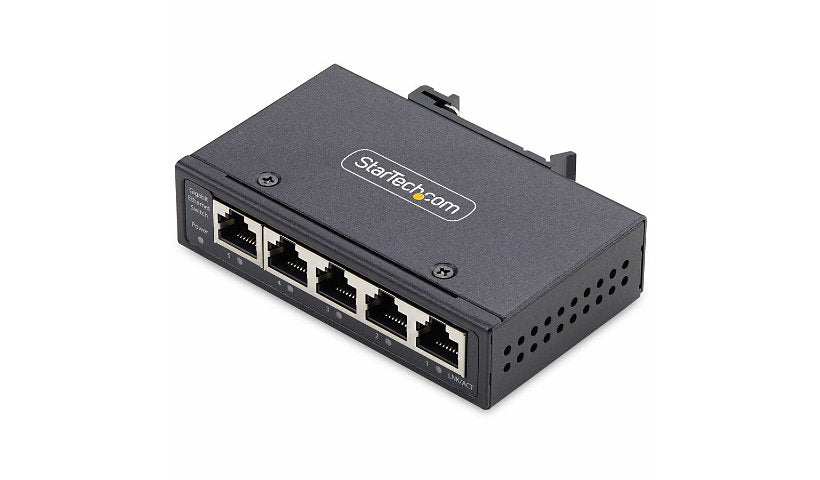 StarTech I51G 5-Port Gigabit Industrial Unmanaged Switch, 9-60V DC, IP30