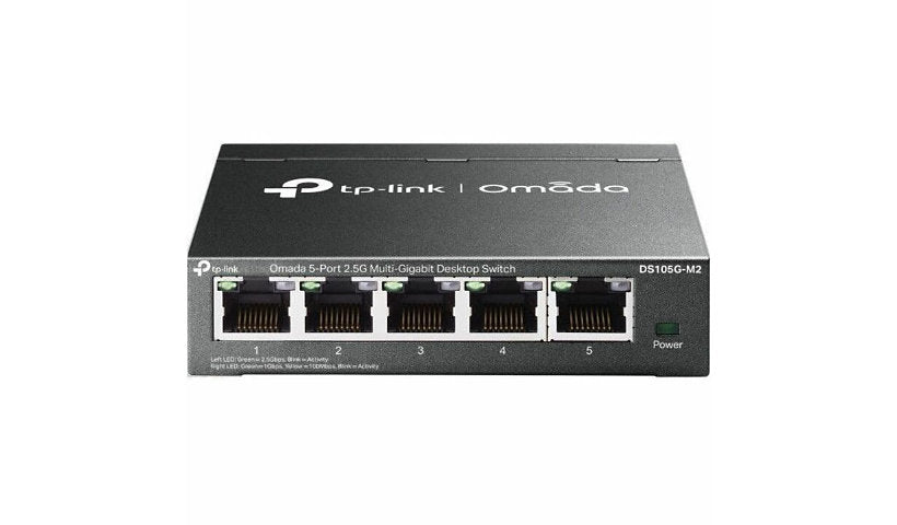 TP-Link Omada DS105G-M2 5-Port 2.5G Unmanaged Desktop Switch, Fanless