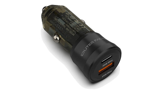 OuterFactor InCharge Car Charger USB-C 30W USB-A 18W 41-0410005 1 Year