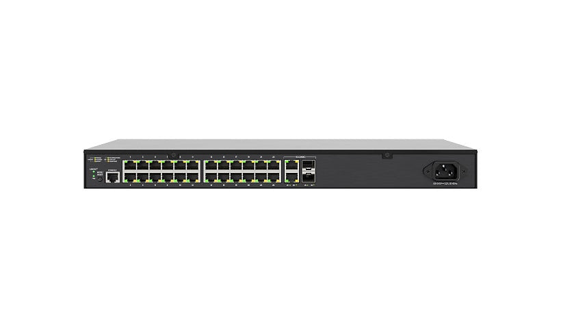 Luxul SW-505-24P-R 24-Port Gigabit PoE+ Managed Switch, Rear Ports, 250W, TAA