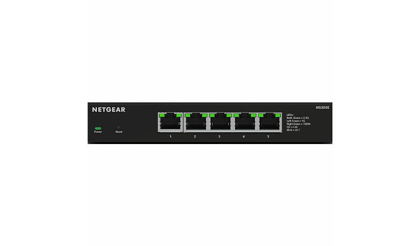 NETGEAR MS305E-100NAS 5-Port 2.5G Multi-Gig Plus Switch, Fanless