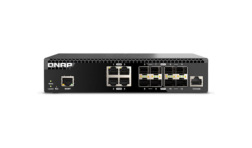 QNAP QSW-M3212R-8S4T Half-Width 10GbE Switch, 8x SFP+, 4x 10GBASE-T