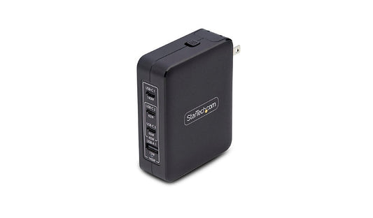 StarTech 140W GaN Charger 3 USB-C 1 USB-A Intl Plugs 3114GCU-WALL-CHARGER 2 Year