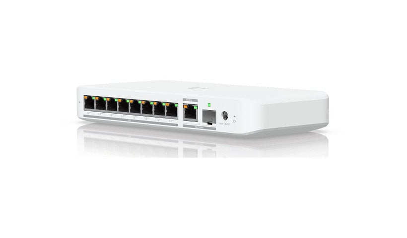 Ubiquiti UniFi Flex 2.5G PoE USW-FLEX-2.5G-8-POE 8-Port 2.5G Switch, 10G