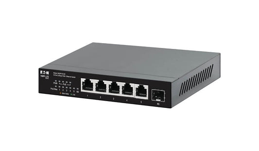 Eaton Tripp Lite NG5POE-M2 5-Port 2.5G PoE+ Switch, 10G SFP+ Uplink, 70W