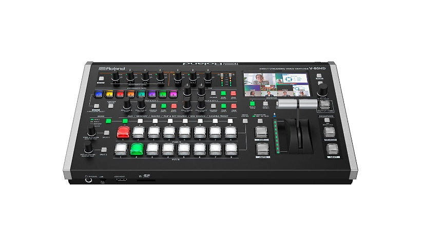 Roland V-80HD 8-Channel 4K Video Switcher and Mixer Audio Mixer Streaming
