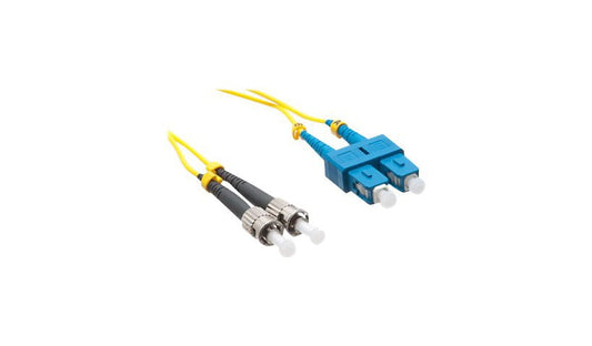 Axiom SCSTSD9Y-25M-AX 25m (82ft) SC to ST OS2 Single Mode Duplex Fiber Optic Cable, 9/125, Yellow