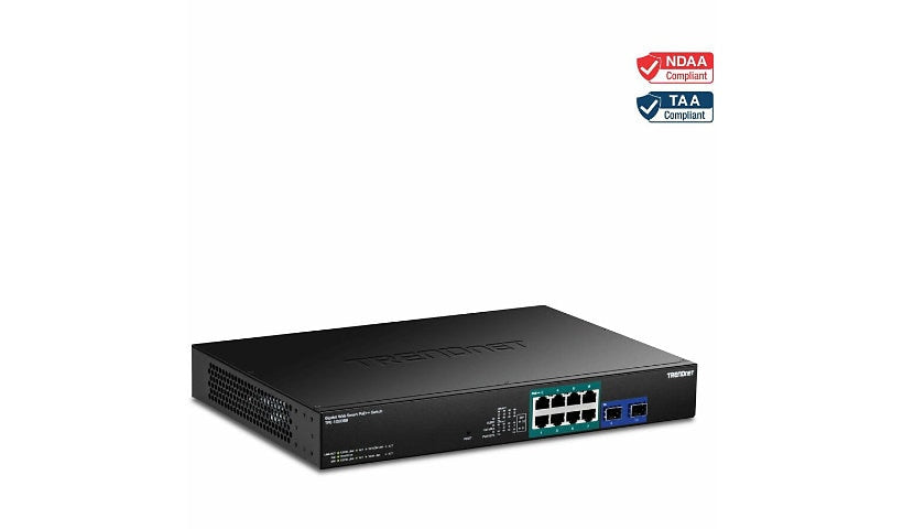 TRENDnet TPE-1020SB 10-Port Gigabit Web Smart PoE++ Switch, 2x SFP, 180W
