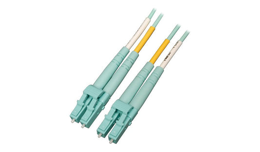 Tripp Lite (Eaton) N820-04M-OM4 4m (13.1ft) LC to LC 10/40/100Gb OM4 Multimode Duplex Fiber Patch Cable, 50/125, LSZH, Aqua