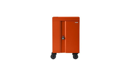 Bretford Cube Mini Pre-Wired USB-C Cart, 20 Devices, Tangerine, TVCM20USBC-TAG