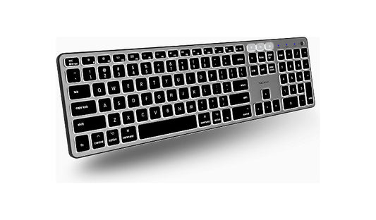 Macally BTBLZKEYSG Backlit Bluetooth Mac Keyboard Full Size Space Gray 2 Year