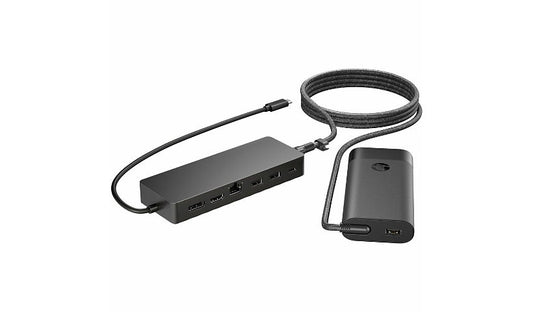 HP 9H0H9AA#ABA Universal USB-C Multiport Hub with 100W Charger 1 Year