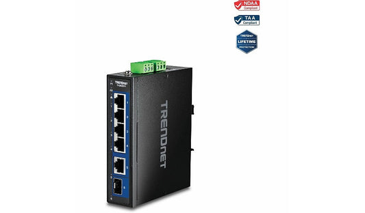 TRENDnet TI-G50611 Industrial 2.5G Switch, 4 x 2.5G + 10G + 10G SFP+, IP50