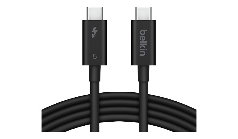 Belkin Thunderbolt 5 Cable, 80Gbps, 240W, 8K 60Hz, USB-C, 1 m (3.3 ft), Black