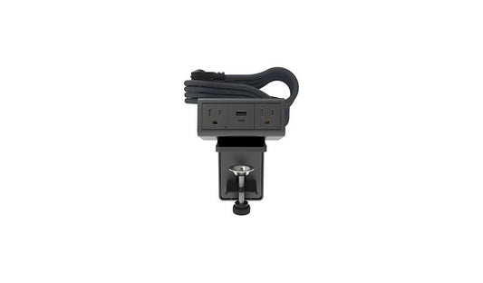 Wiremold Dash 3-Cube Desktop Power Center, USB + USB-C + 2 AC, Graphite