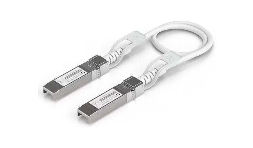 Ubiquiti UniFi 0.3m (1ft) 25GBase SFP28 to SFP28 Direct Attach Cable, White, UACC-UPLINK-SFP28-0.3M