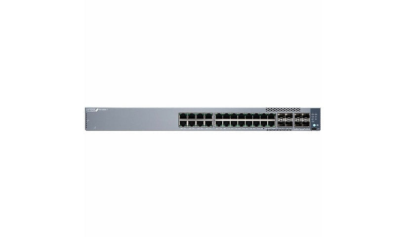 Juniper EX4100-F-24T-TAA 24-Port Gigabit Switch, 10G Uplinks, Fanless, TAA