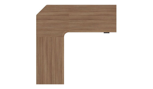 VARI L-Shaped Electric Standing Desk, Walnut, 402780