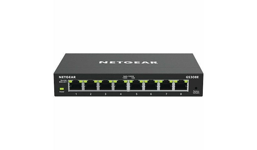 Netgear GS308E 8-Port Gigabit Plus Switch, Fanless, Desktop/Wall Mount