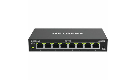 Netgear GS308E 8-Port Gigabit Plus Switch, Fanless, Desktop/Wall Mount