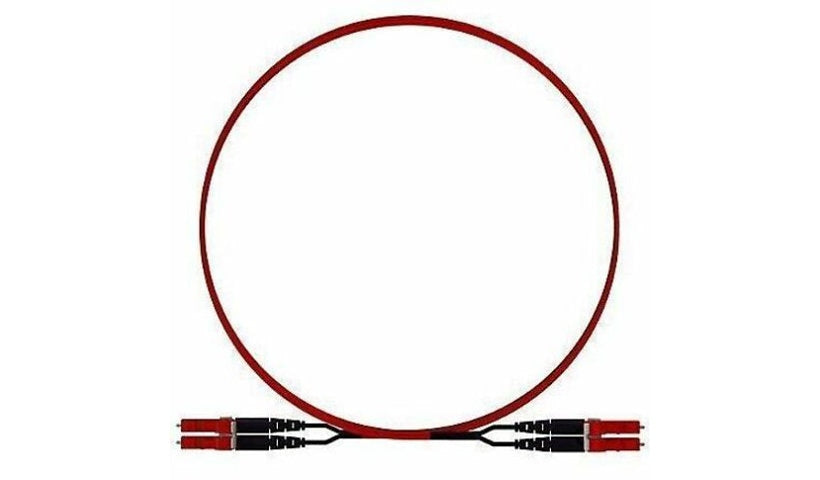 Panduit Opti-Core F92EPLBLBSBM001 1m (3.3ft) LC to LC Single Mode Duplex Zipcord Fiber Patch Cord, OFNP Plenum