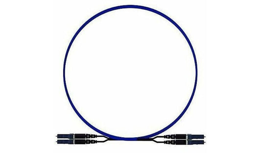 Panduit Opti-Core 1m (3.28ft) LC Duplex Single Mode Zipcord Fiber Patch Cord, Plenum-Rated OFNP, Dark Blue, F92EPLFLFSFM001