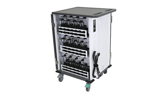 Ergotron YES36 Adjusta Cart with 65W USB-C Adapters, 36 Devices, YES36-CHR-1-65