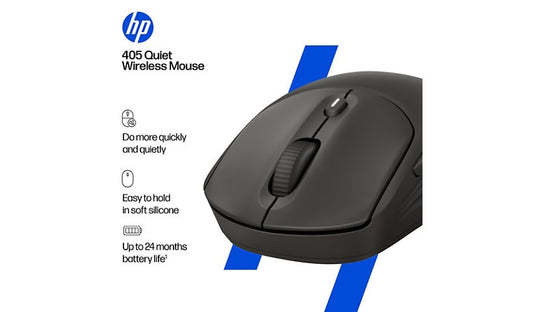 HP 405 Quiet Wireless Mouse Soft Silicone 24 Month Battery AZ7B3AA 1 Year