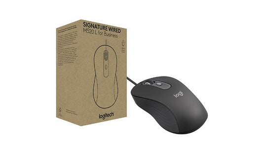 Logitech Signature Wired M520 L for Business USB-C Mouse 910-007497 2 Year