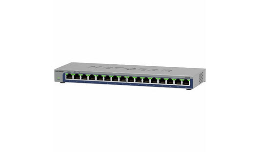 NETGEAR GS116-300NAS 16-Port Gigabit Unmanaged Switch, Desktop or Wall