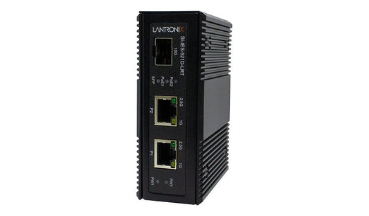 Lantronix SI-IES-521D-LRT 2-Port 2.5G PoE++ Injector, 180W, DIN Rail