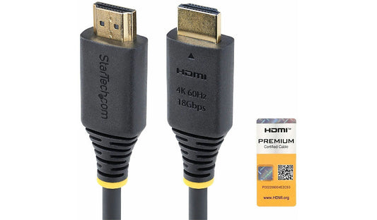 StarTech.com HDMI2-CABLE-4K60-3M Certified High Speed HDMI 2.0 Cable 10 ft UHD