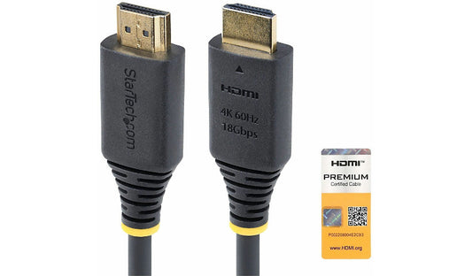 StarTech.com HDMI2-CABLE-4K60-50C Certified High Speed HDMI 2.0 Cable 1.6 ft UHD