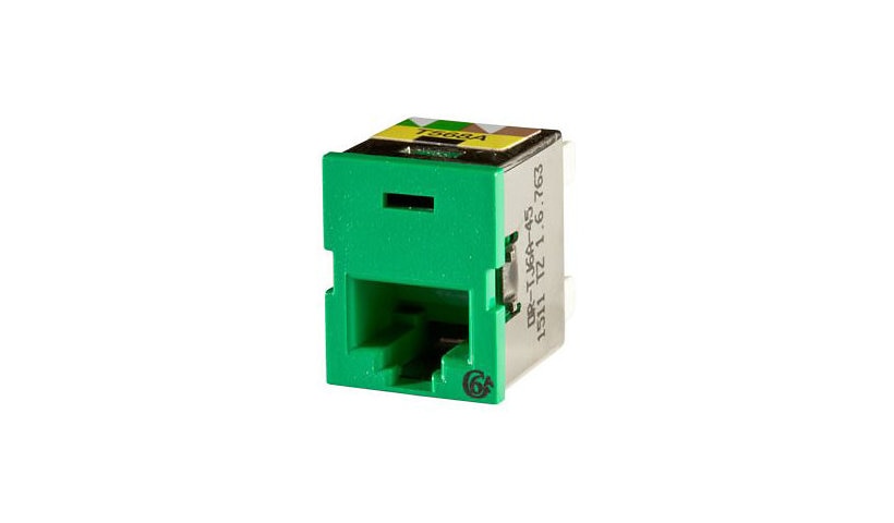 Ortronics TJ6A-45 Clarity 6A TracJack Cat6A Modular Jack RJ45 180° Green