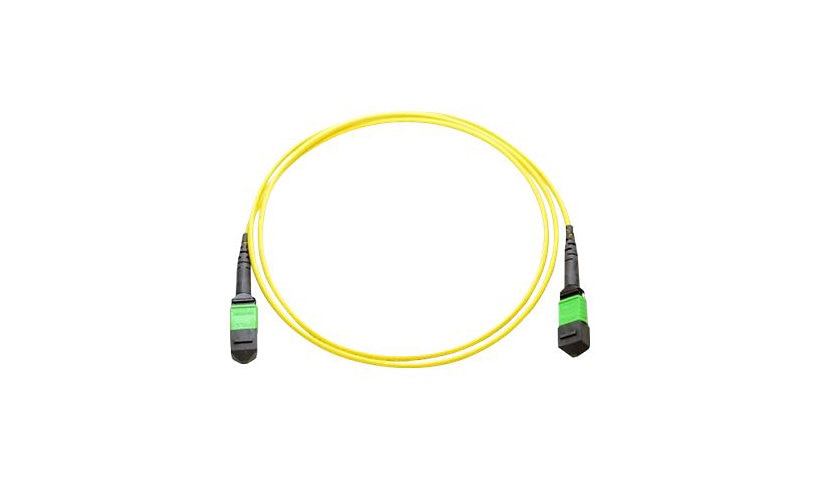 Axiom MPOFFSM1M-AX 1m (3.3ft) MPO Female to MPO Female 12 Fiber Single Mode Fiber Cable, 9/125, Riser, Yellow