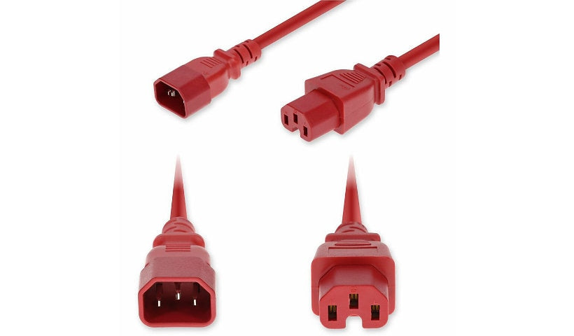 Proline PRO-C142C15C14G10FRD C14 to C15 Power Cord 10 ft 15A 250V 14 AWG Red