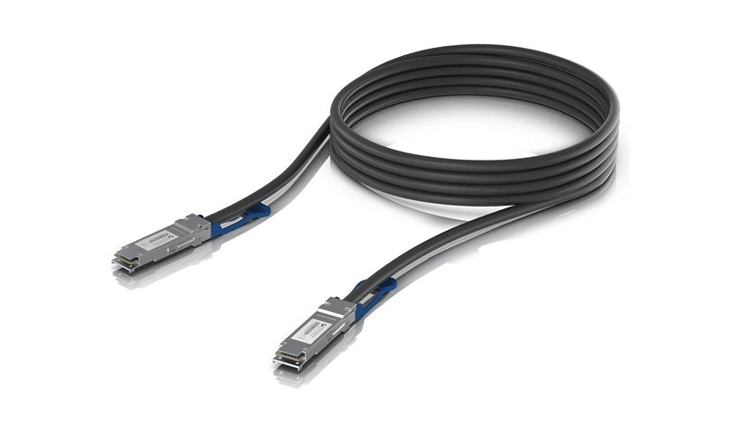 Ubiquiti 3m (10ft) 100GBase QSFP28 to QSFP28 Direct Attach Cable, 30 AWG, Black, UACC-DAC-QSFP28-3M