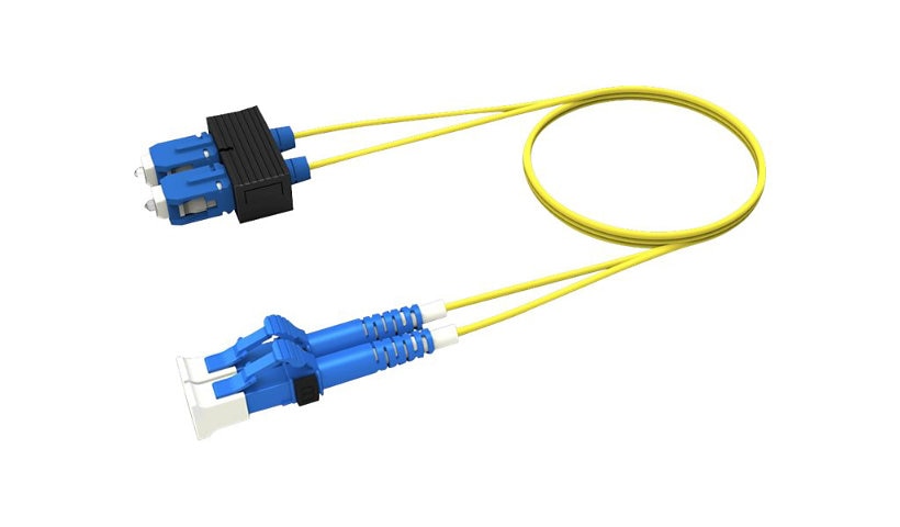 CommScope TeraSPEED FEWLCSC42-JXM003 3m (9.8ft) LC/UPC to SC/UPC OS2 Single Mode Duplex Fiber Patch Cord, Riser, Yellow