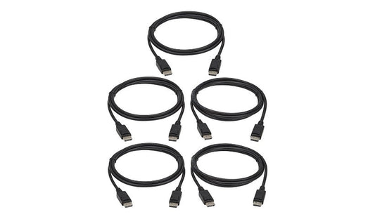 Tripp Lite P580-006-5PK DisplayPort Cable 6 ft DP 1.2 4K 60Hz Lifetime Warranty
