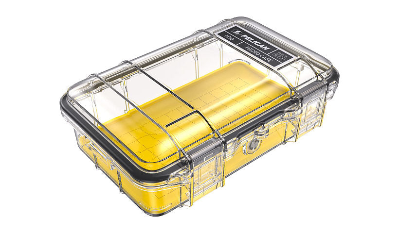 Pelican Micro Case M50 M500-0270-100, IP67, Clear and Yellow