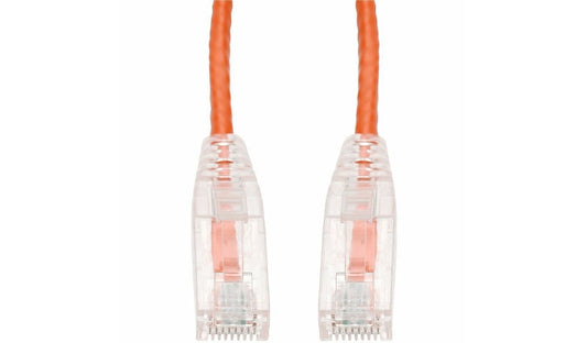 Proline 15ft CAT6 Slim UTP Ethernet Patch Cable, RJ-45 Male to Male, Snagless, 28 AWG, CM PVC Jacket, Orange, TAA Compliant, PRO-15FSLCAT6-OE-TAA