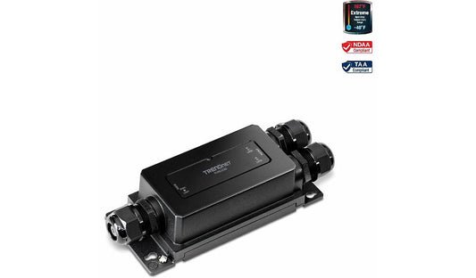 TRENDnet TI-BE200 Industrial Outdoor 2-Port Gigabit PoE++ Extender, IP67