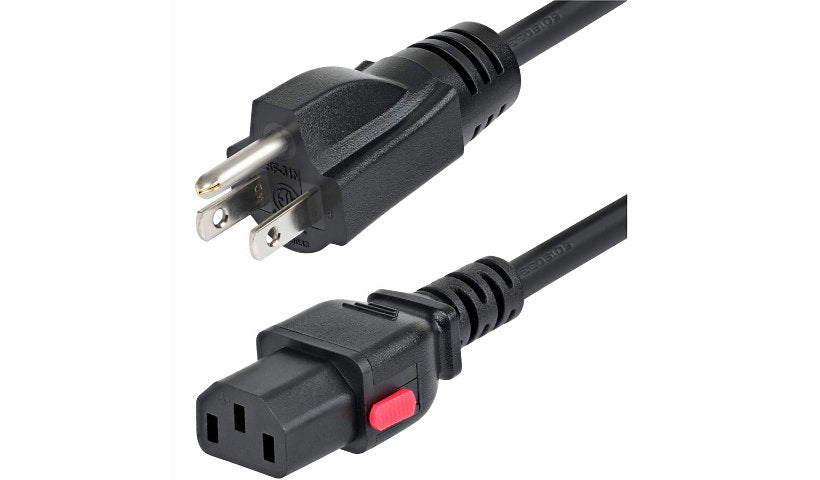 StarTech.com 15FT-LC10A-POWERCORD NEMA 5-15P to Locking C13 Computer Power Cord