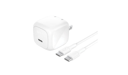 Belkin 45W Cubic USB-C Charger with 3.3 ft Cable WCA013DQ1MWH-B6 2 Year