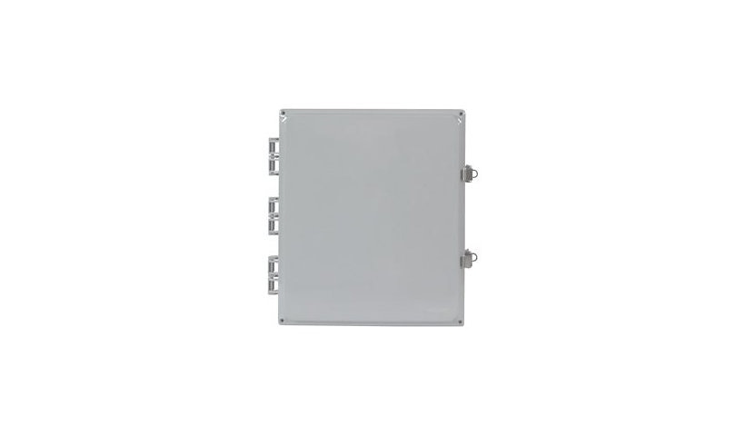 Ventev 217663 14x12x6 NEMA 4X Polycarbonate Enclosure, Solid Door, Latch