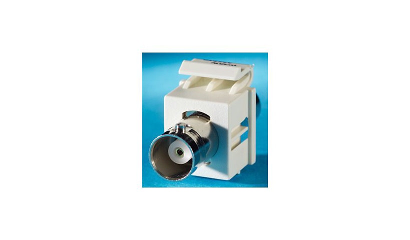 Ortronics KSBNC BNC Keystone Coupler 180° Exit 50 Ohm Fog White